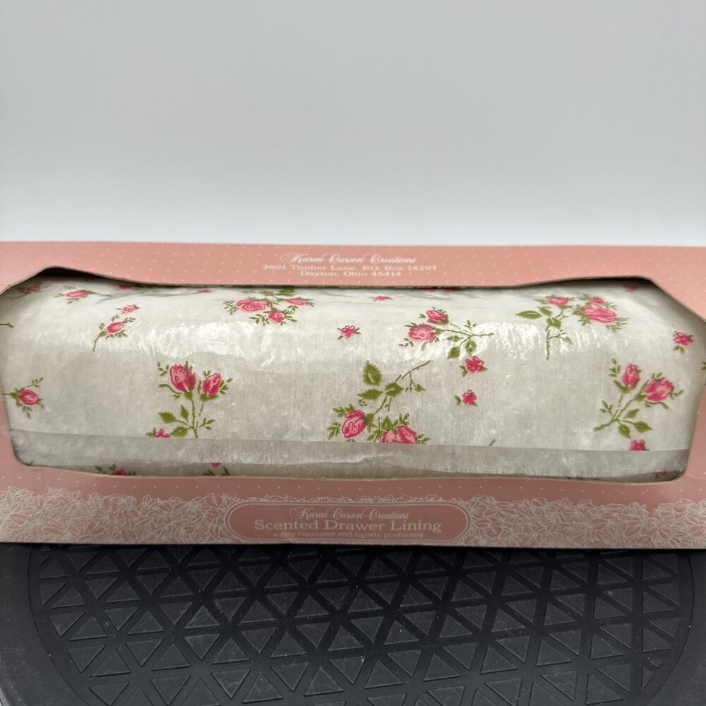 Vintage Polyfab Scented Drawer Liner White Floral Original Box